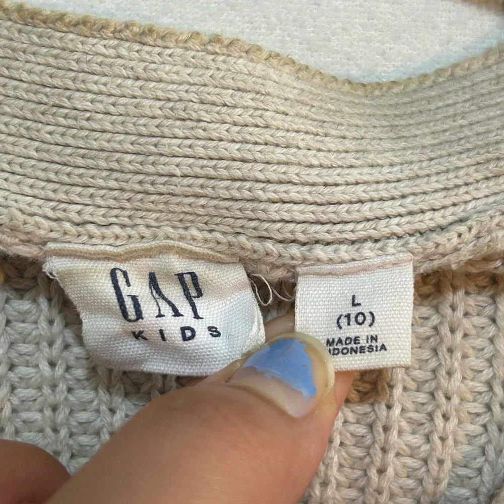 GAP Women's Beige Button-Up Cardigan